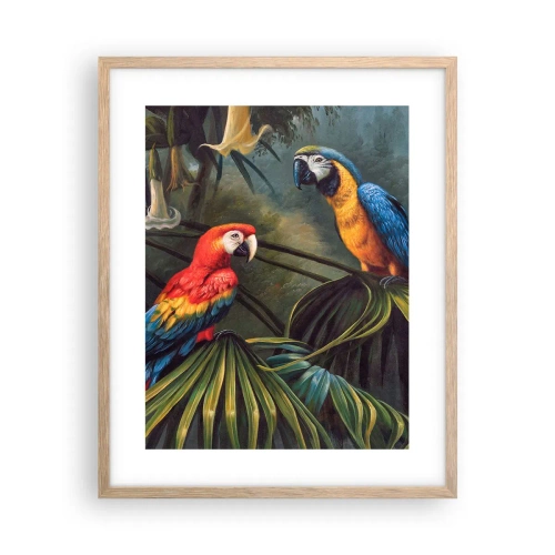 Pôster com moldura de carvalho claro - Romantismo nos trópicos - 40x50 cm