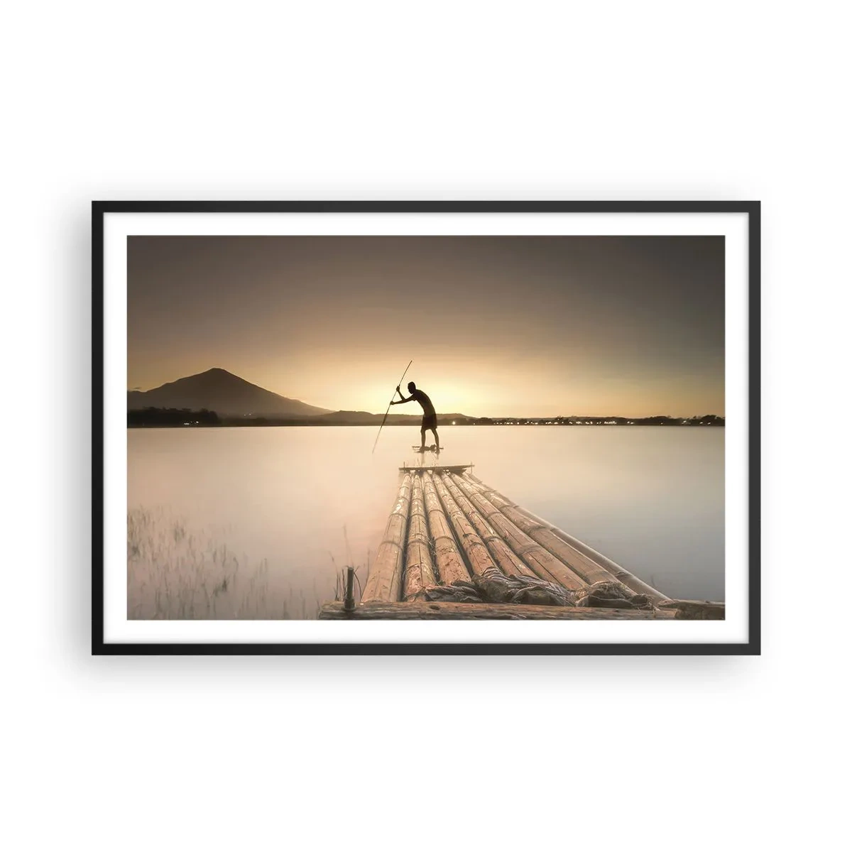 Pôster com moldura preta - Antes de descansar - 91x61 cm