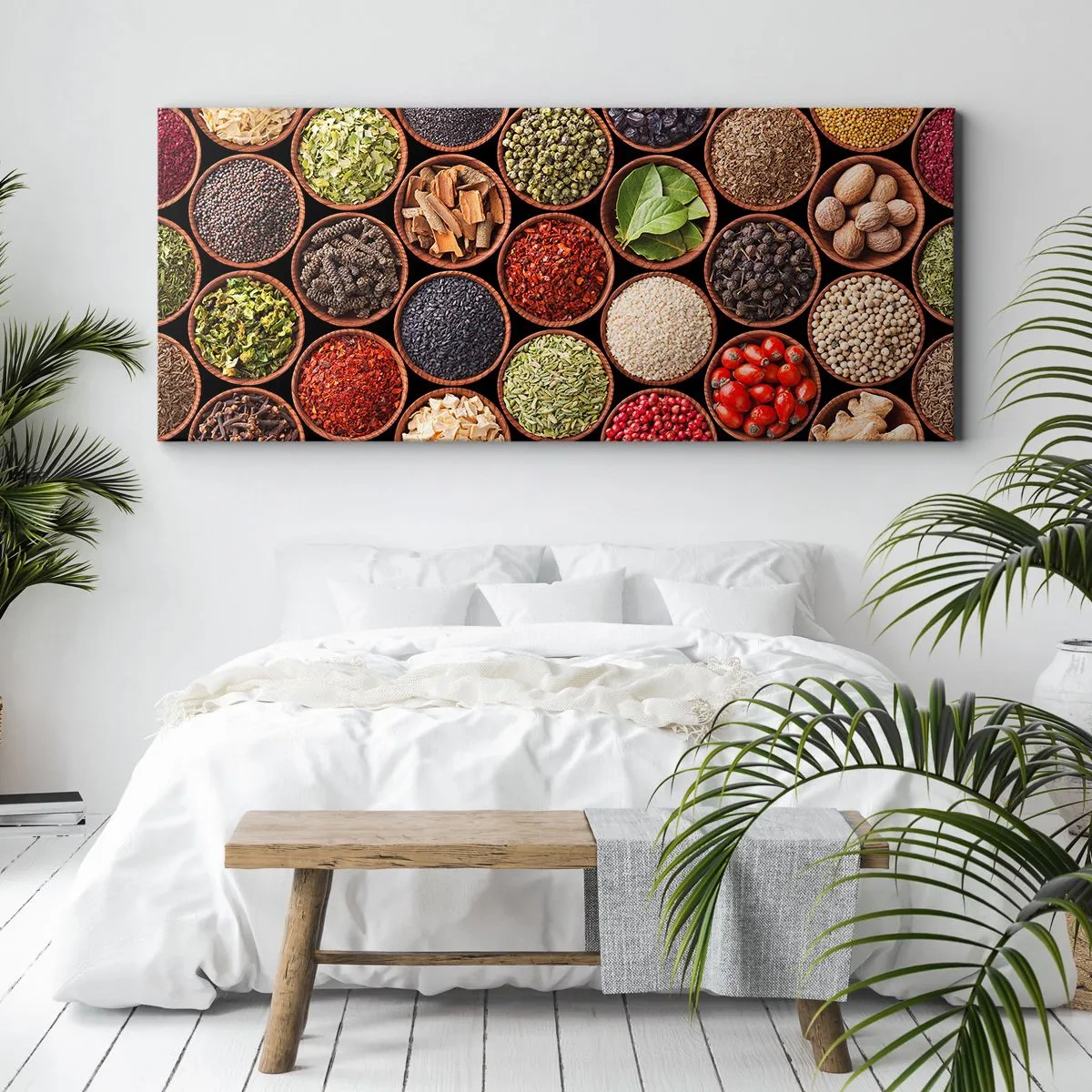 Quadro em tela - Todos os sabores do mundo - 100x40 cm