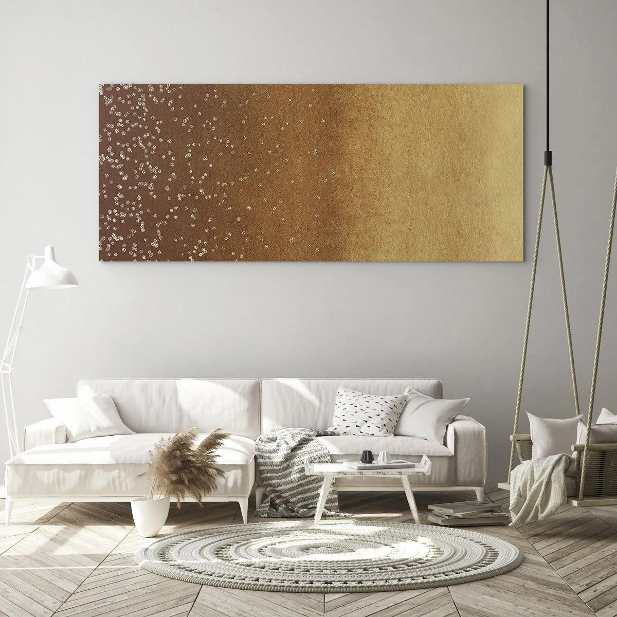 Quadro em vidro - O nascimento da luz - 160x50 cm