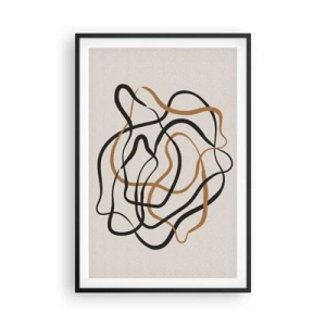 Pôster com moldura preta - Tudo deu errado - 61x91 cm