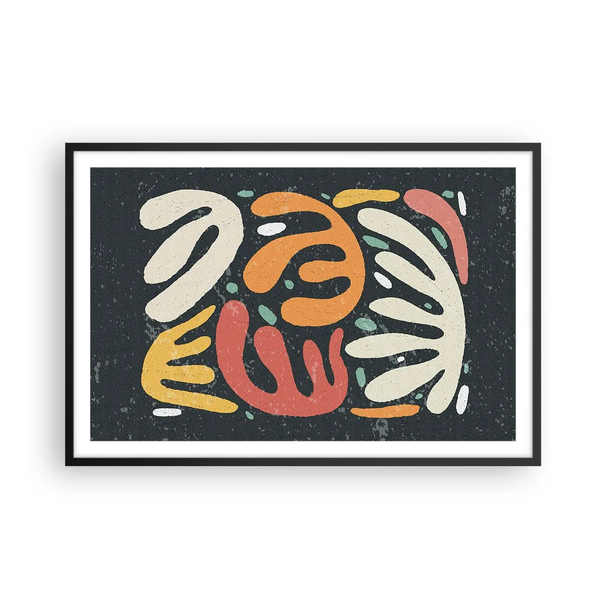 Pôster com moldura preta - Composição – estou prestes a pegar-te - 91x61 cm