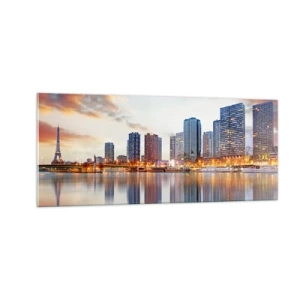 Quadro em vidro - A tranquilidade monumental de Paris - 100x40 cm