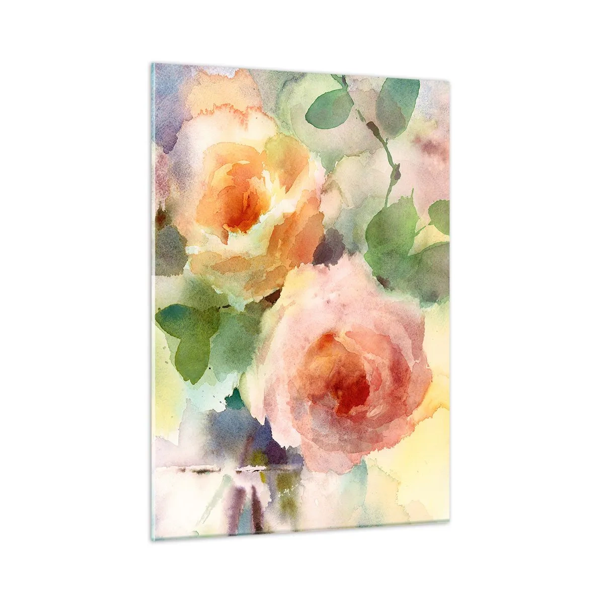 Quadro em vidro - Delicado como uma aquarela - 50x70 cm