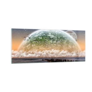 Quadro em vidro - E o mundo emergiu da água - 100x40 cm