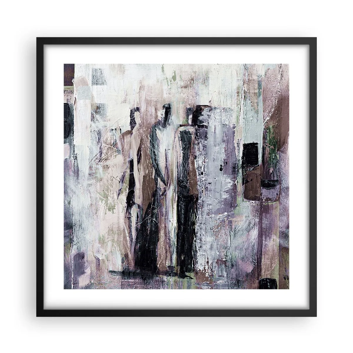 Pôster com moldura preta - Três misteriosos - 50x50 cm