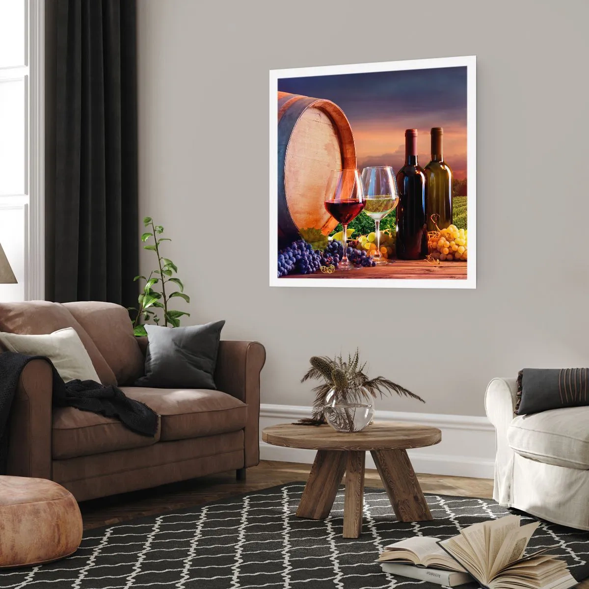 Pôster - Aqui a vida tem um sabor - 30x30 cm