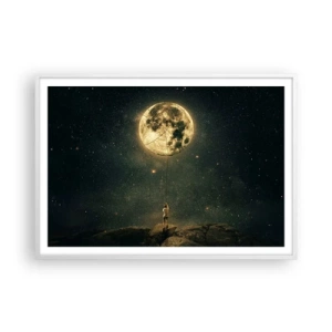 Pôster em moldura branca - Aquele que roubou a lua - 100x70 cm