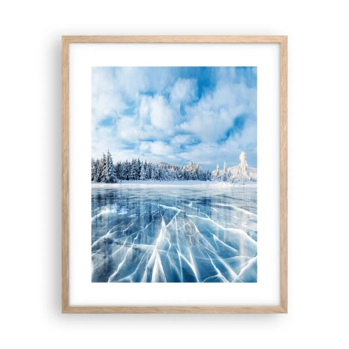 Pôster com moldura de carvalho claro - Vista deslumbrante e cristalina - 40x50 cm