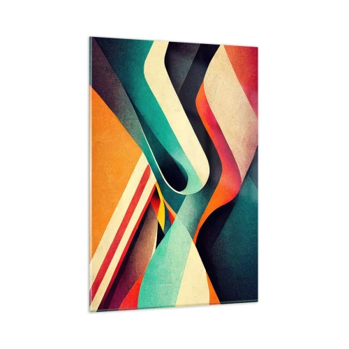 Quadro em vidro - Composição intensa - 80x120 cm