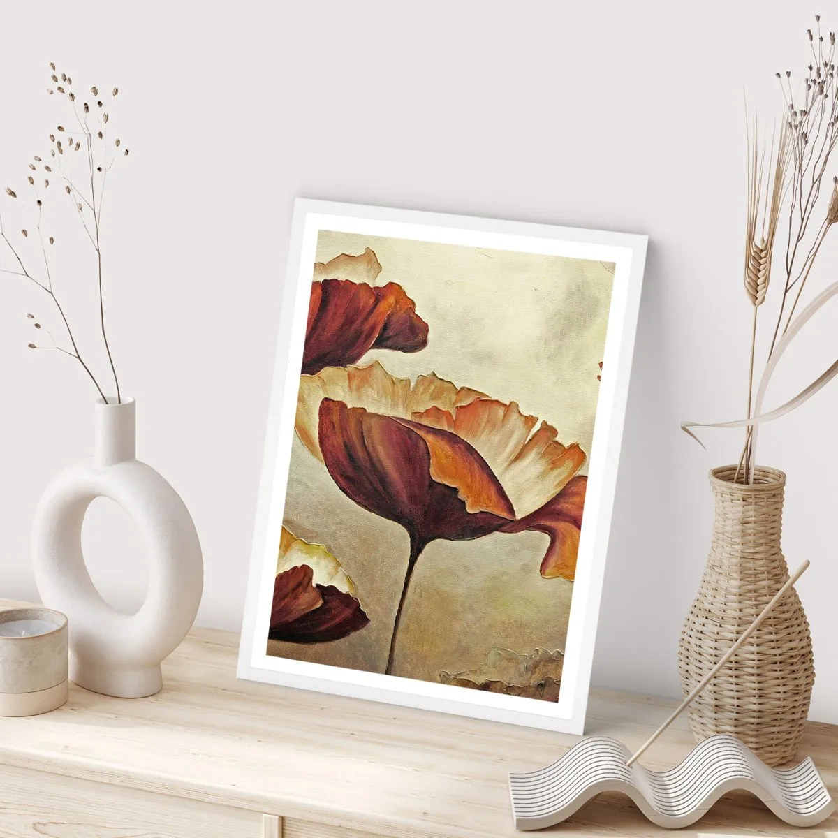 Pôster em moldura branca - Prados e pradarias - 70x100 cm