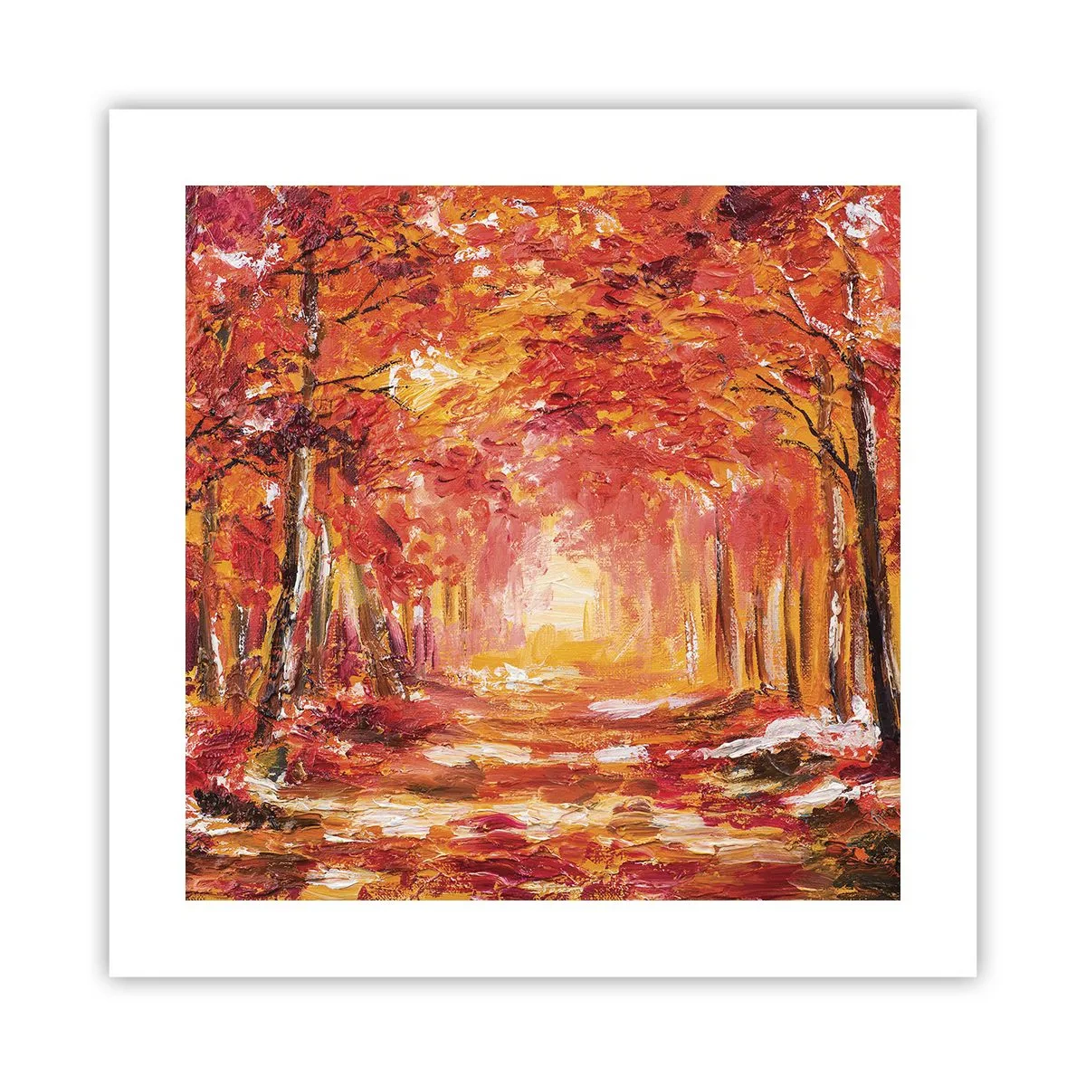 Pôster - Floresta de cobre - 40x40 cm