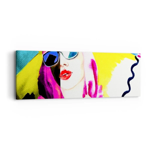 Quadro em tela - Eu não sou branca e não sou preta - 90x30 cm