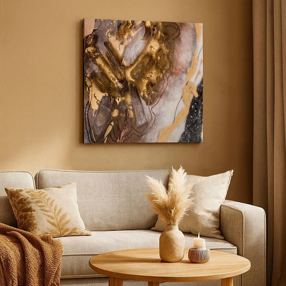 Quadro em tela - O elemento terra - 30x30 cm