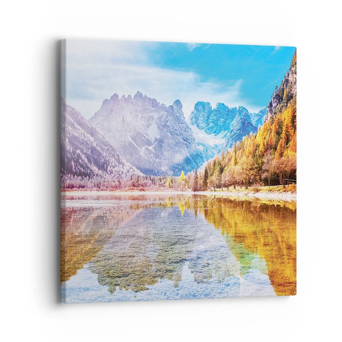 Quadro em tela - E nas montanhas é outono - 30x30 cm