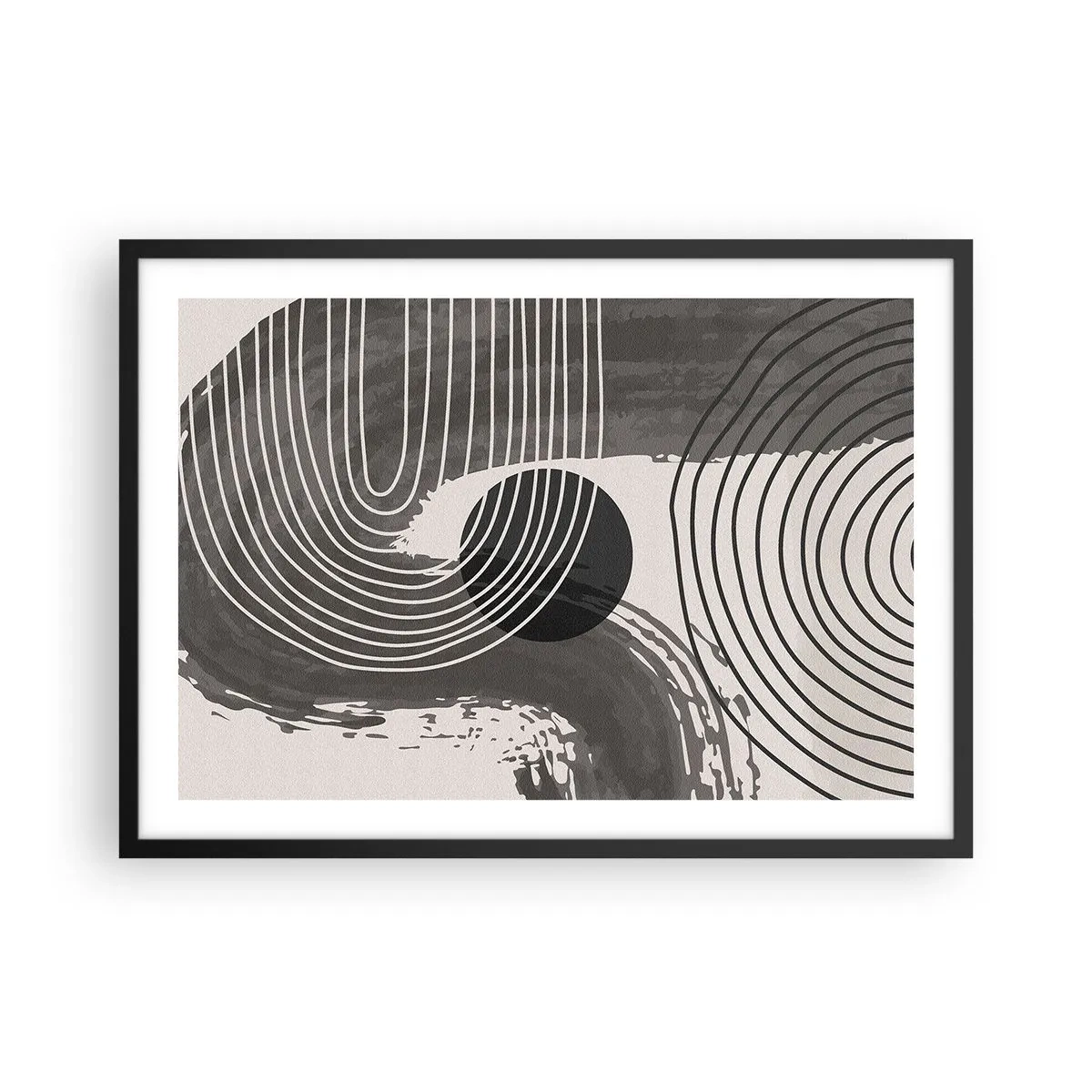 Pôster com moldura preta - O oval vence - 70x50 cm