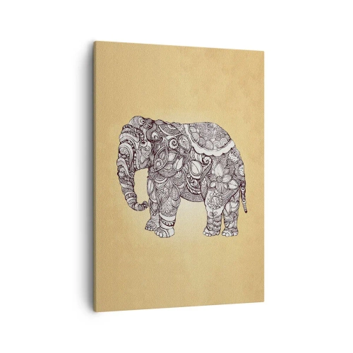 Quadro em tela - O elefante se cobriu - 50x70 cm