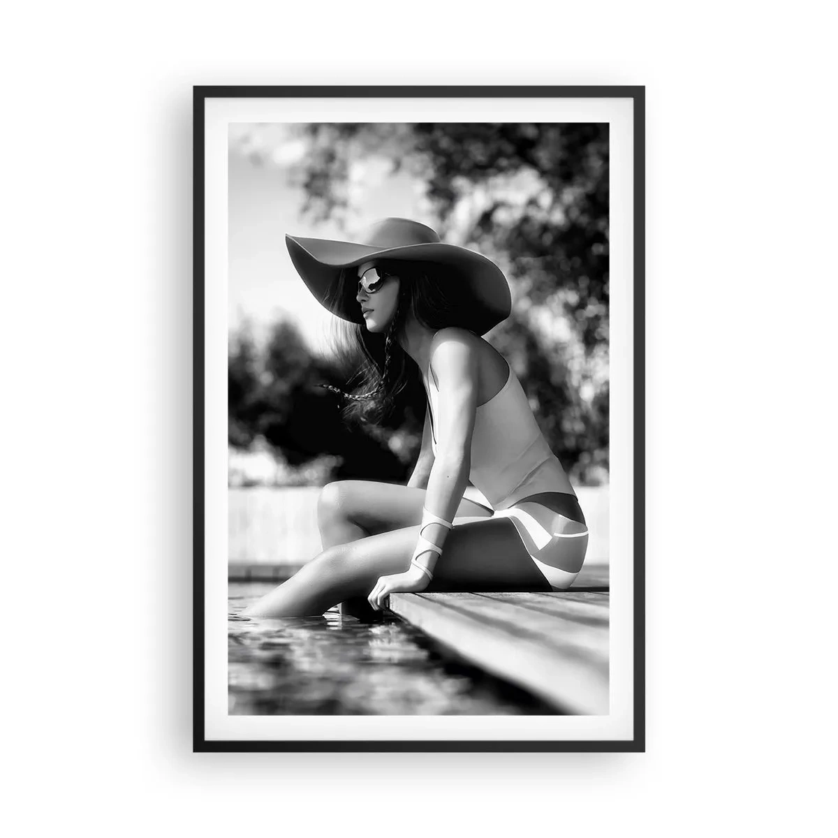 Pôster com moldura preta - Sonho de verão - 61x91 cm