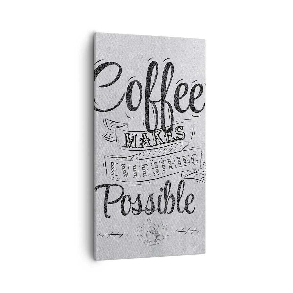 Quadro em tela - Como podes não amar café - 55x100 cm