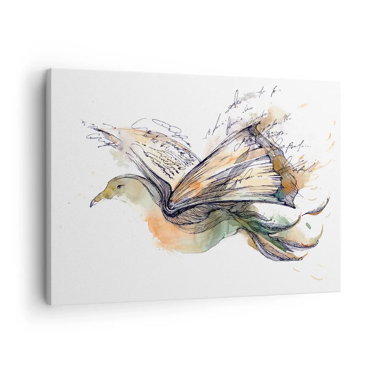 Quadro em tela - Nas asas da poesia - 70x50 cm