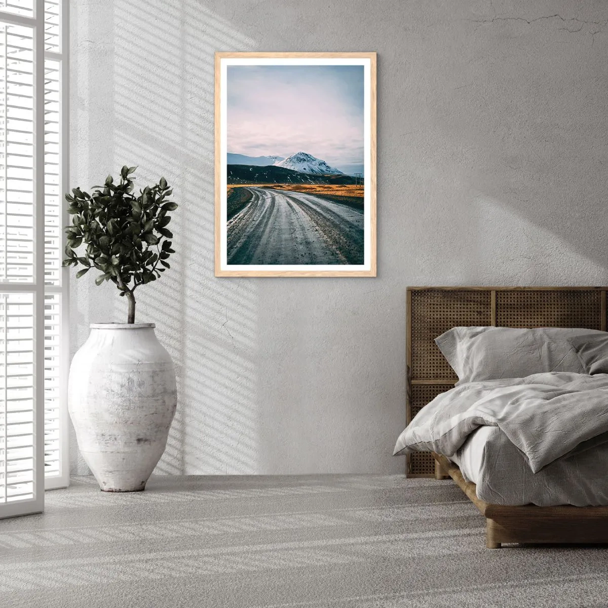 Pôster com moldura de carvalho claro - No clima islandês - 30x40 cm
