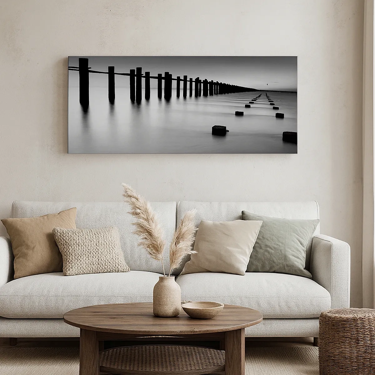 Quadro em tela - O cinza no nevoeiro - 30x30 cm