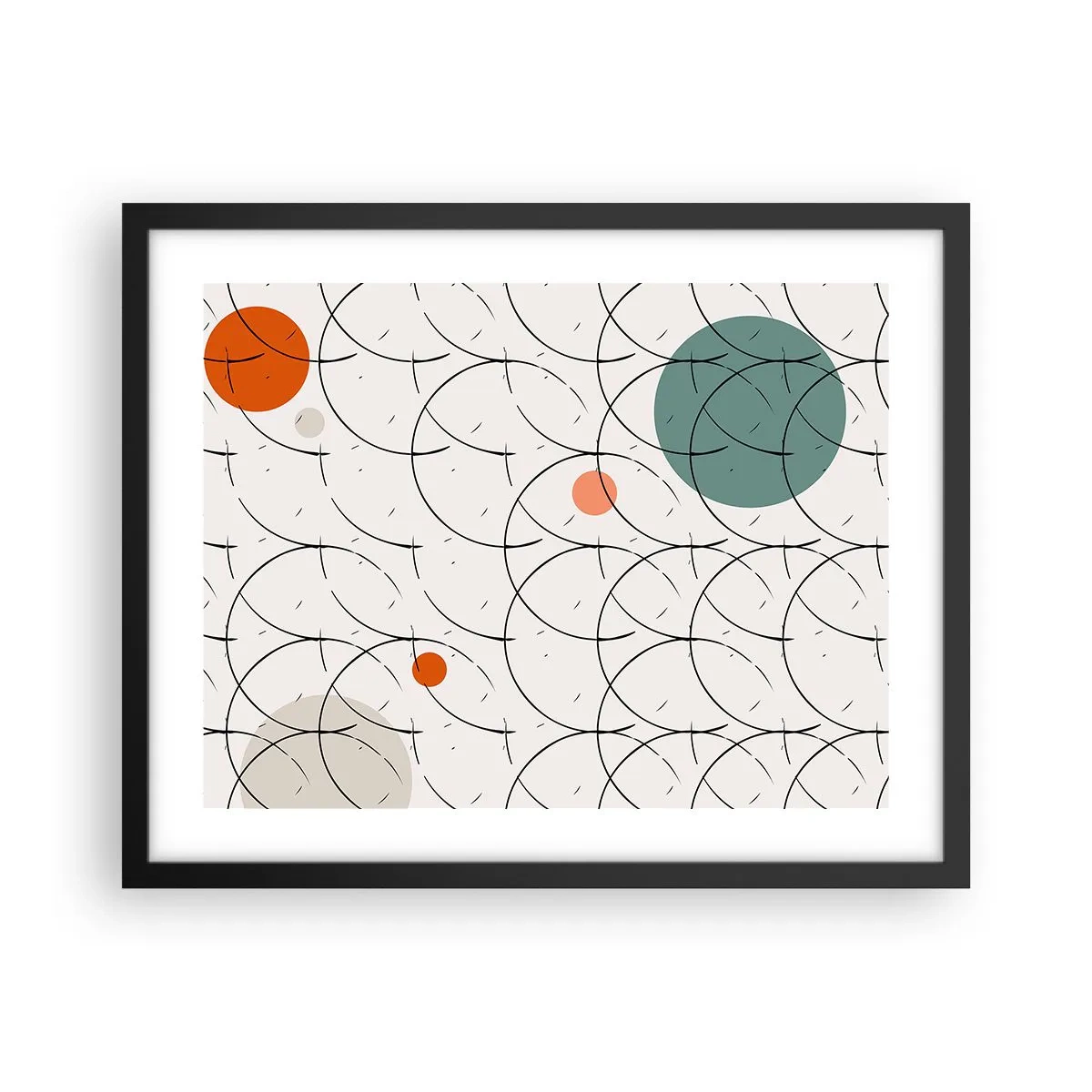 Pôster com moldura preta - No espírito da pop art - 50x40 cm