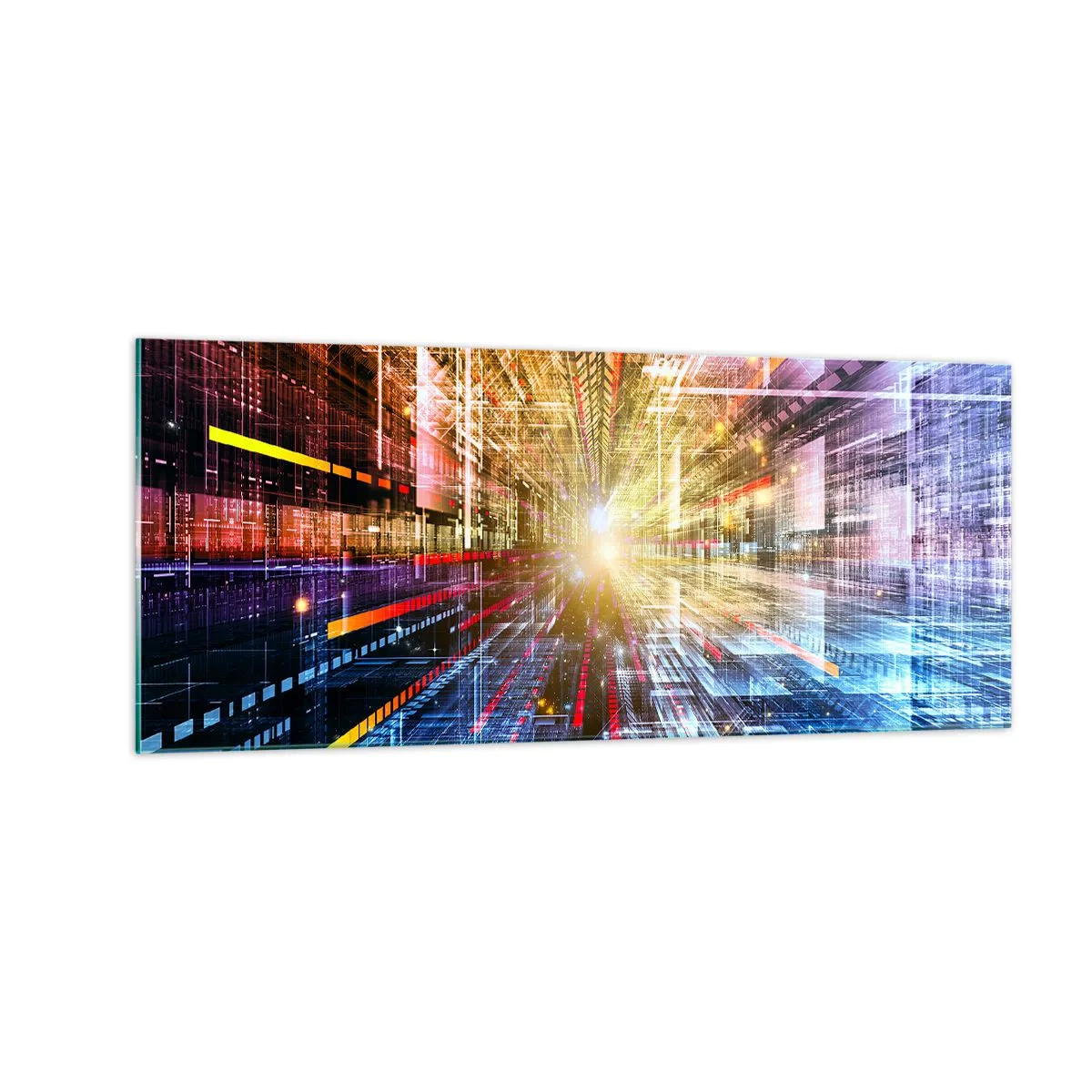 Quadro em vidro - Corredor de luz - 100x40 cm