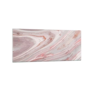 Quadro em vidro - Rosa líquido - 120x50 cm