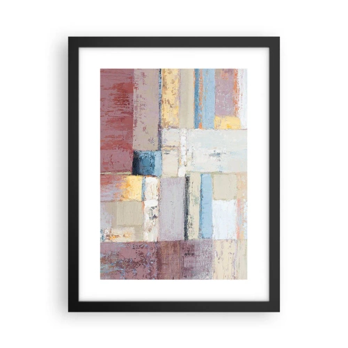 Pôster com moldura preta - A paz da geometria - 30x40 cm