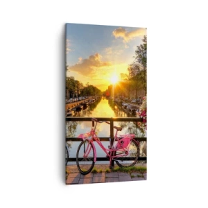 Quadro em tela - Manhã de primavera em Amsterdã - 45x80 cm