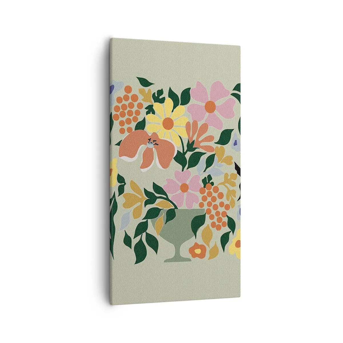 Quadro em tela - Um buquê cheio de vida - 55x100 cm