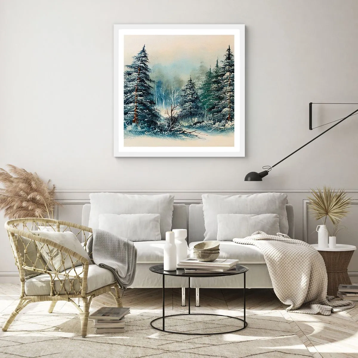 Pôster em moldura branca - Prontas para o Natal - 40x40 cm