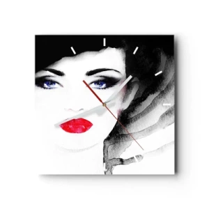 Relógio de parede - Relógio em vidro - Repulsa e convoca - 30x30 cm