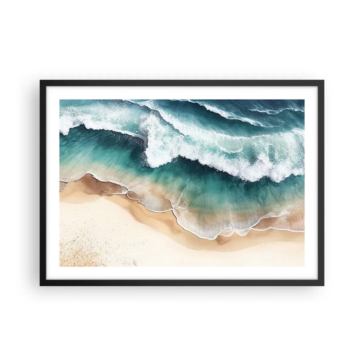 Pôster com moldura preta - O eterno encontro - 70x50 cm