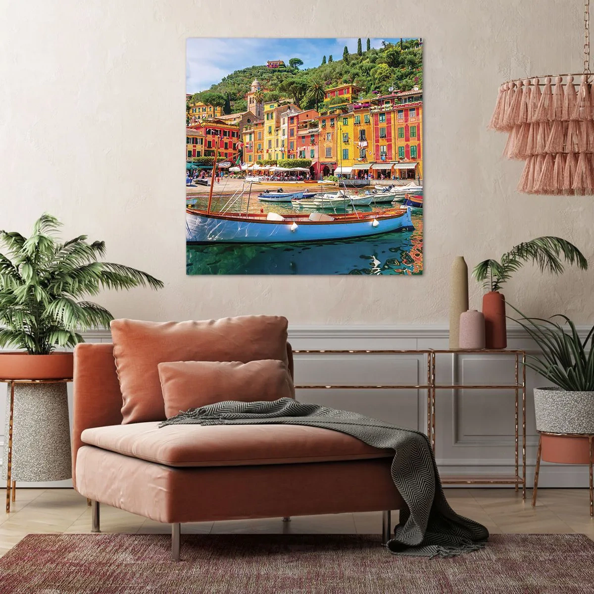 Quadro em tela - Manhã italiana - 60x60 cm