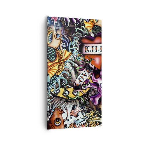 Quadro em tela - O sonho do tatuador - 65x120 cm