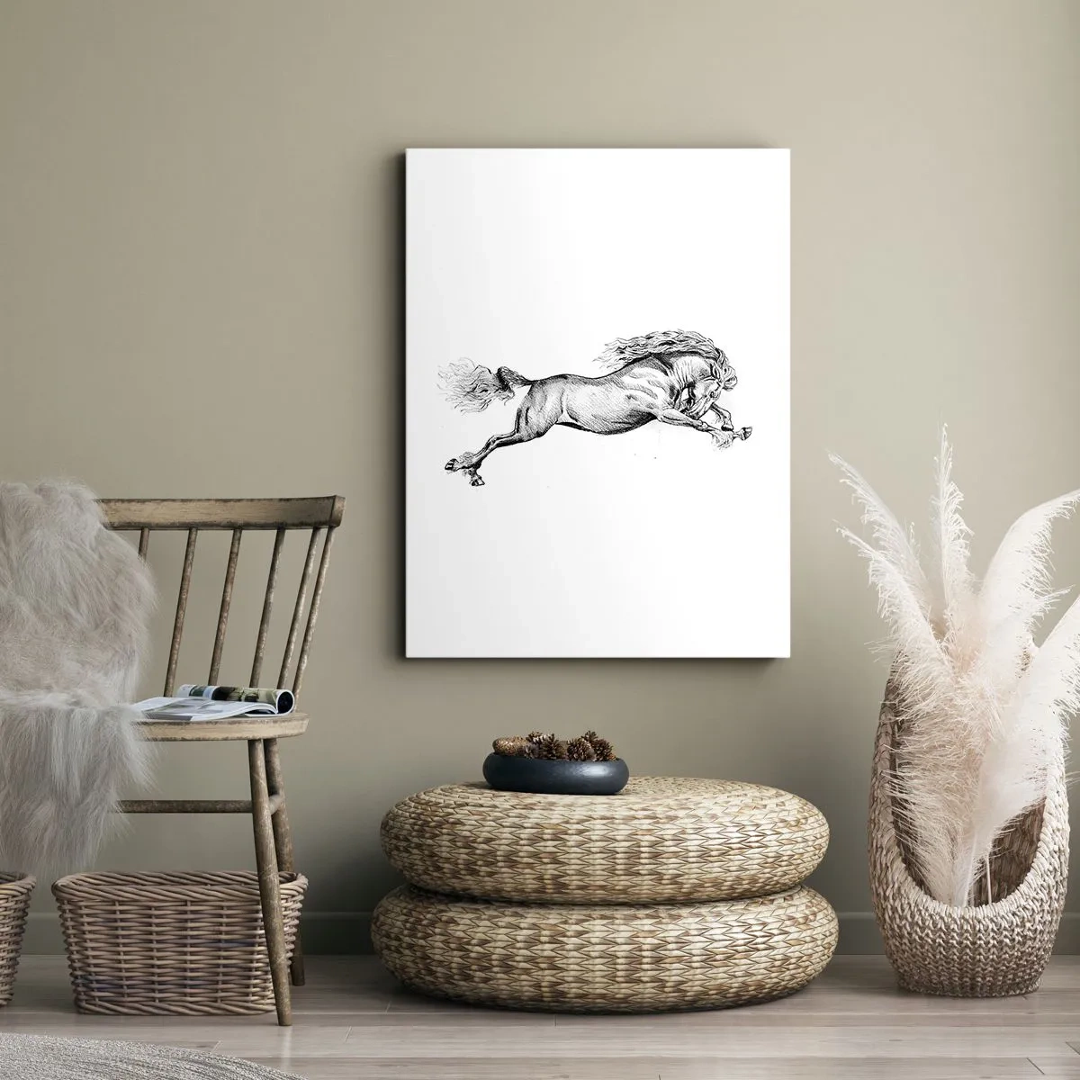 Quadro em tela - Parado a galope - 50x70 cm
