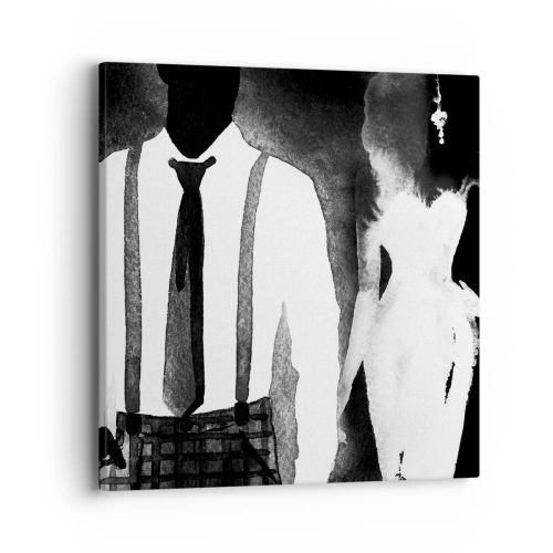 Quadro em tela - Num clima noir - 40x40 cm
