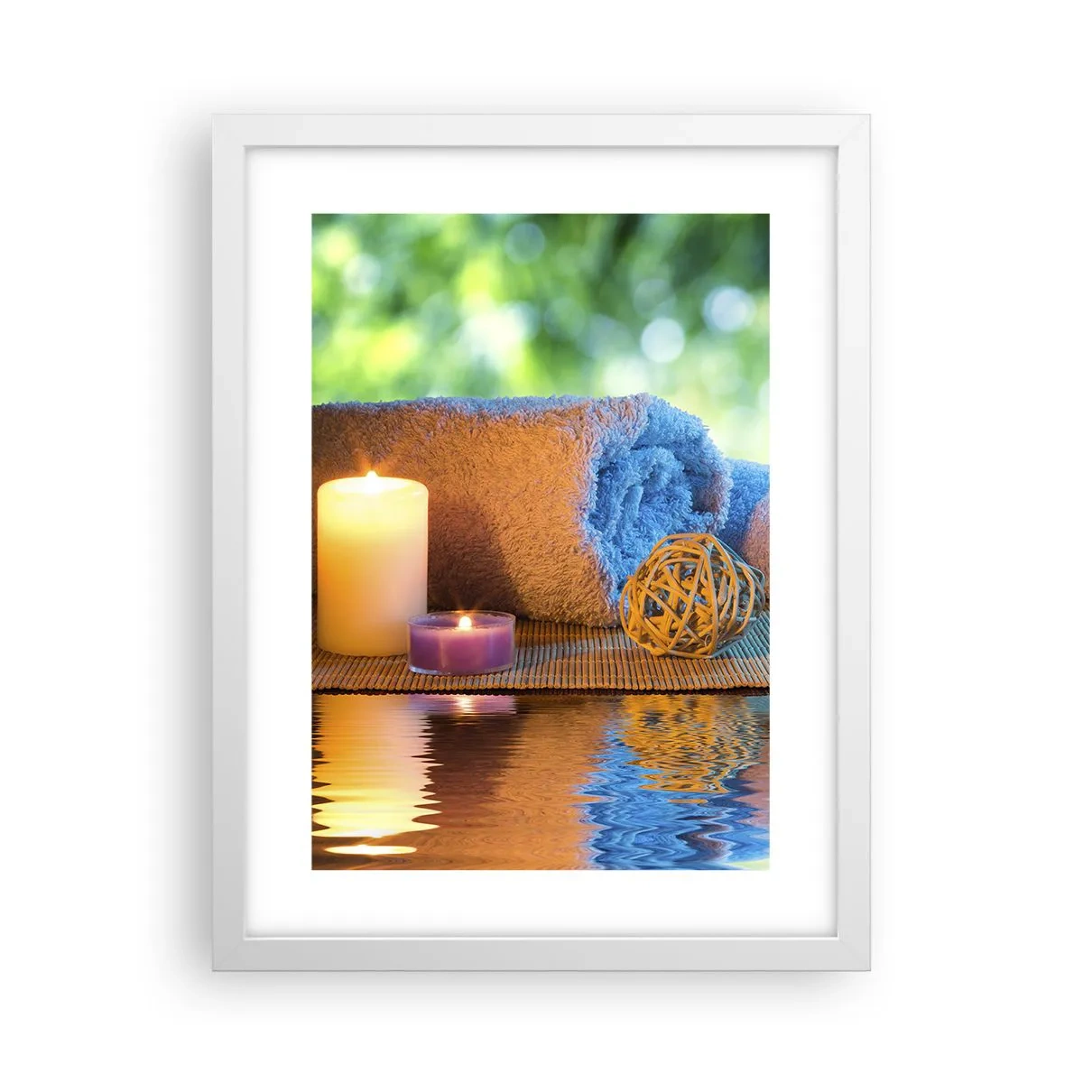 Pôster em moldura branca - Tempo para o corpo - 30x40 cm