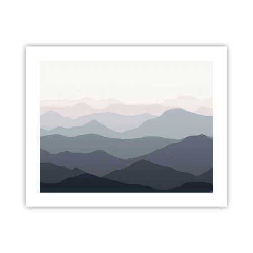 Pôster - Ondas de montanha - 50x40 cm