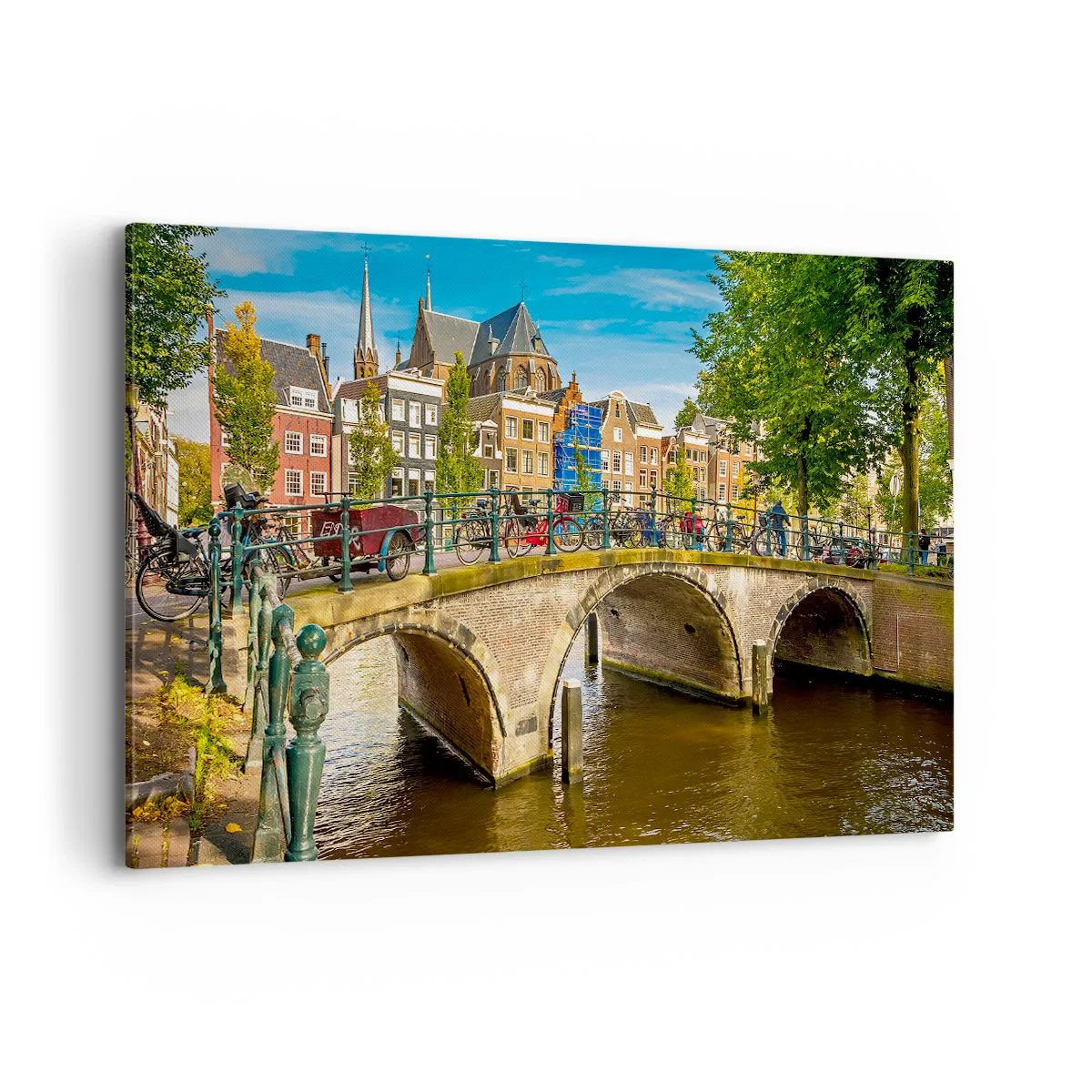 Quadro em tela - Primavera junto ao canal - 120x80 cm
