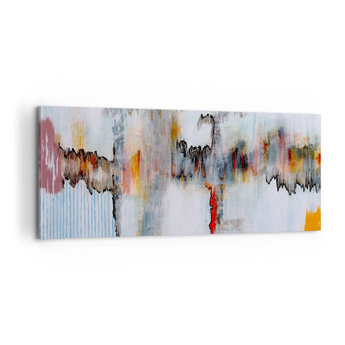 Quadro em tela - Com um palito na água - 100x40 cm