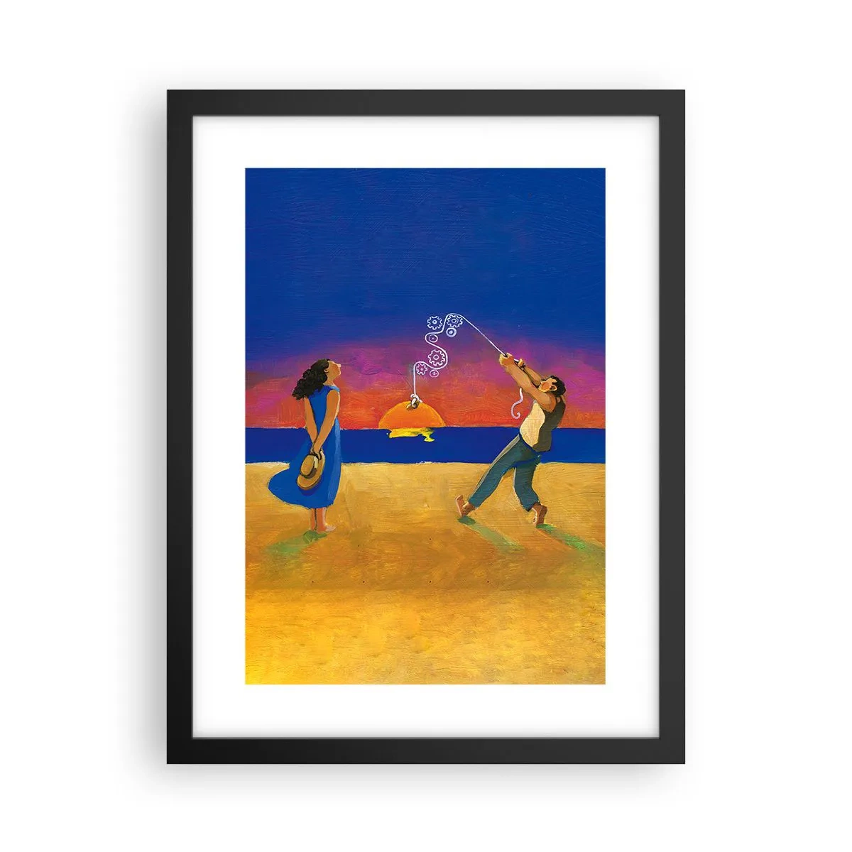 Pôster com moldura preta - Mais do que uma estrela do céu - 30x40 cm