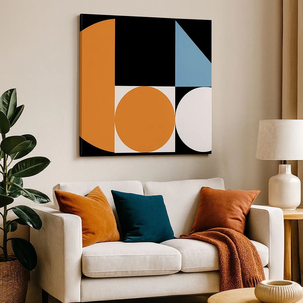 Quadro em tela - Disposição das figuras - 30x30 cm