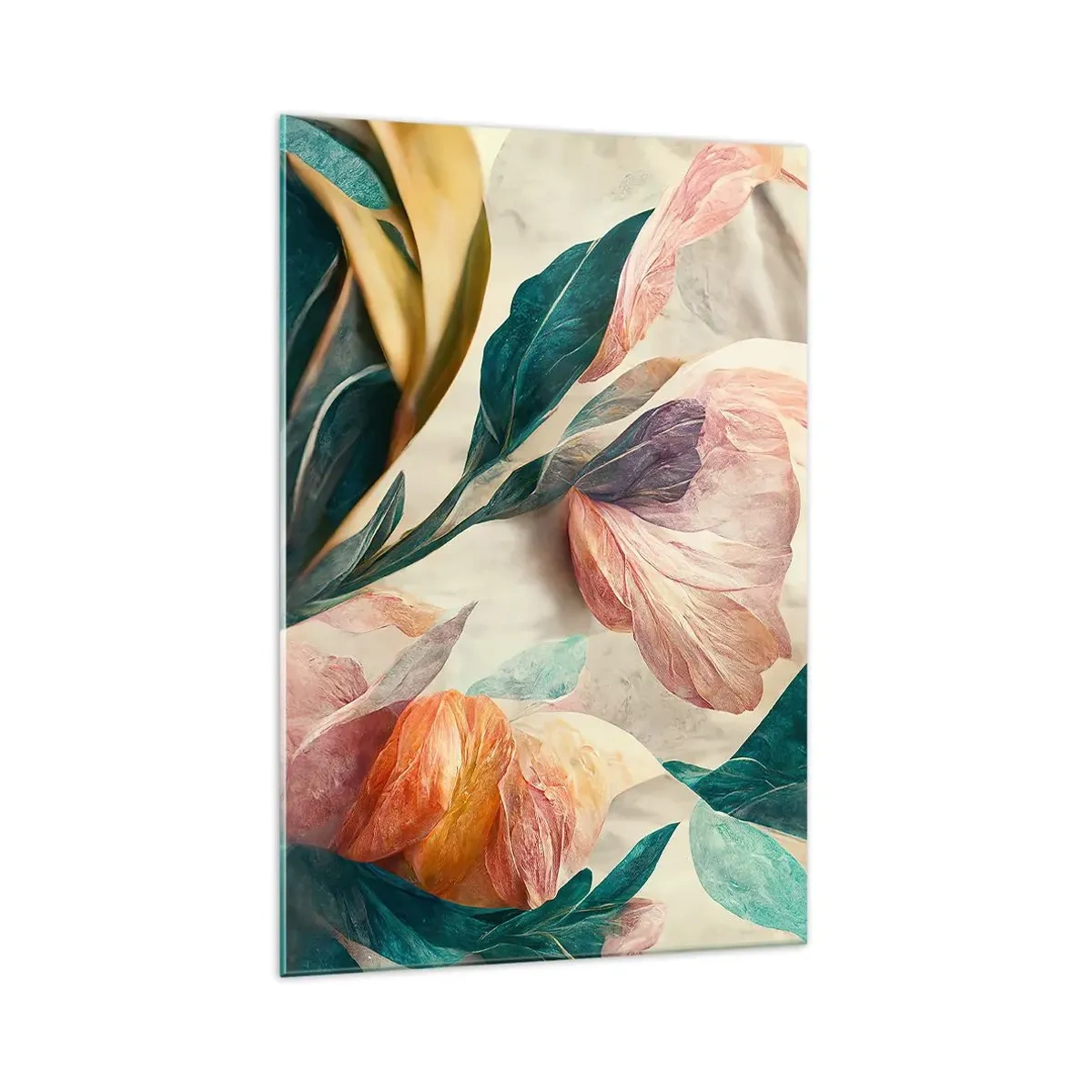 Quadro em vidro - Flores das ilhas do sul - 70x100 cm