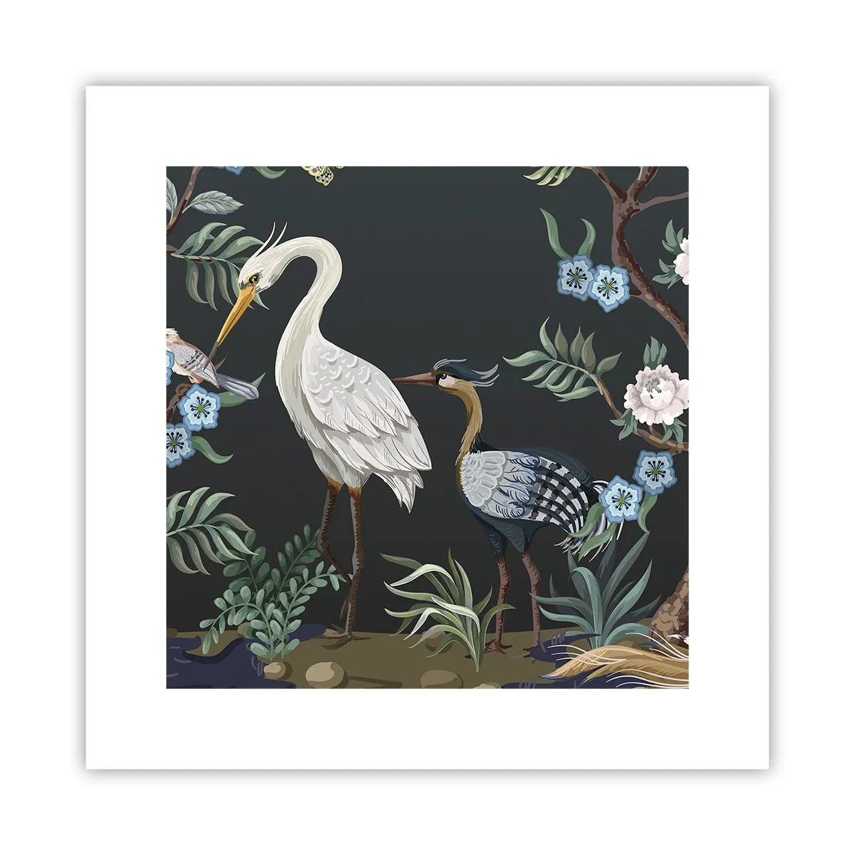 Pôster - Desfile de pássaros - 30x30 cm