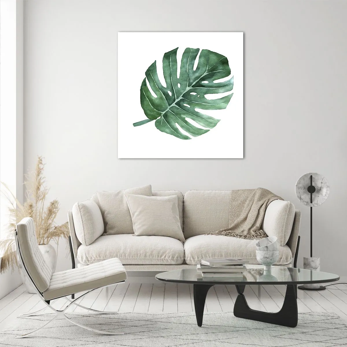 Quadro em vidro - Conceito verde - 60x60 cm