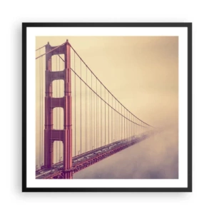 Pôster com moldura preta - Entre o céu e a terra - 60x60 cm