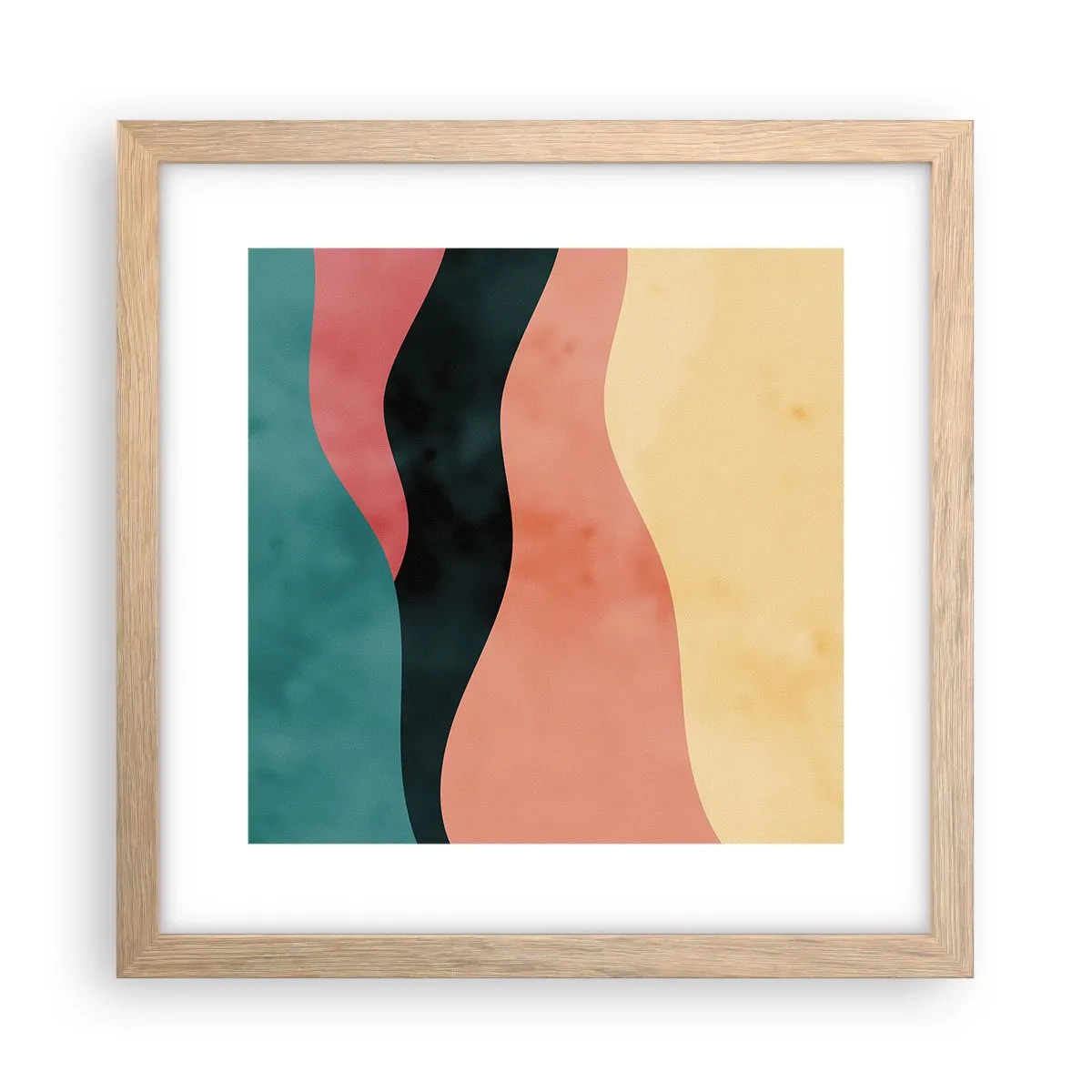 Pôster com moldura de carvalho claro - Incompatibilidade compatível - 30x30 cm